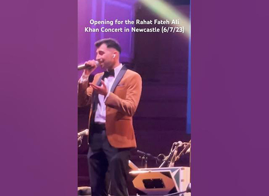 Opening the Rahat Fateh Ali Khan Sahaab Concert in Newcastle (UK) on 6th July 2023